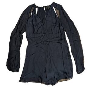 INTERMIX Black Long Sleeve Romper